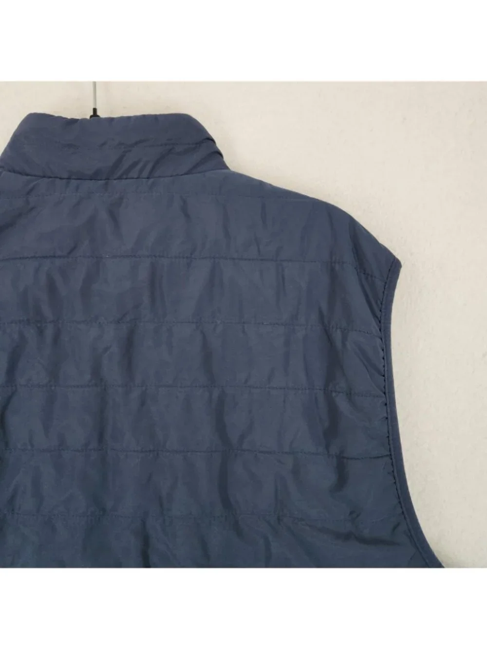 Banana Republic Vest Mens XXL Blue Quilted Full Zip Lined Puffer Classic Outdoor